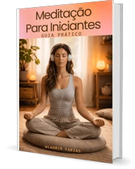 E-book Guia Prático de Meditação para Iniciantes com Frequências Sonoras — imagem real, biblioteca de mídia do Binaural Max